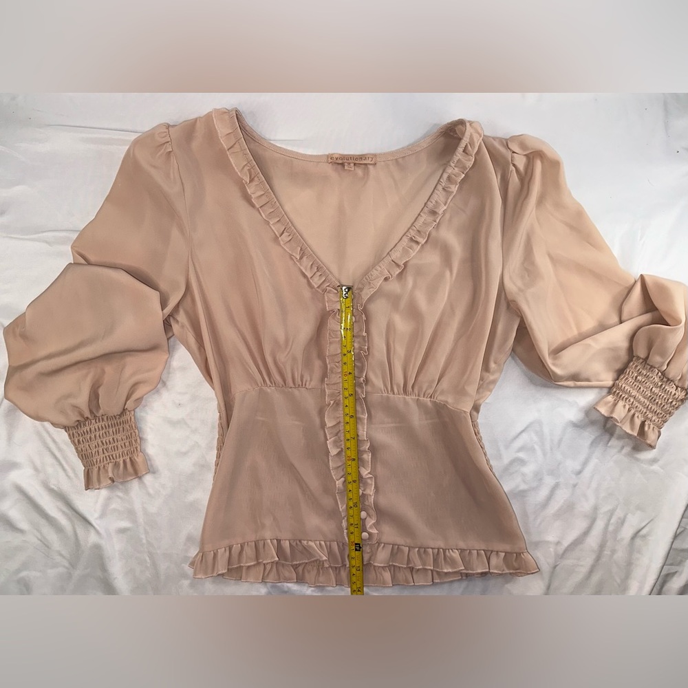Evolutionary Long Sleeve Shirt Top Blouse - Picture 15 of 16